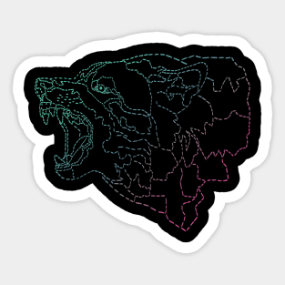 Wolf Head Sticker